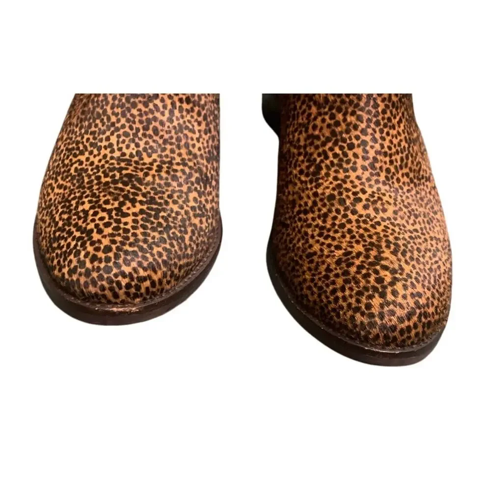 Matisse Raider Cowhair‎ leopard print strap & buckle ankle boots 7.5